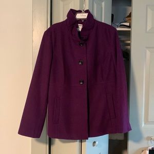 Ladies wool blend shirt winter coat